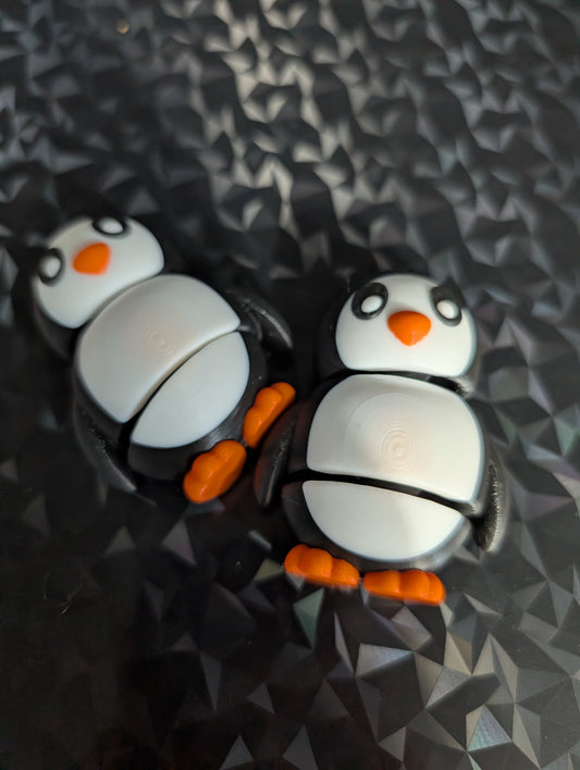 3" Articulated Penguin Bag Charm